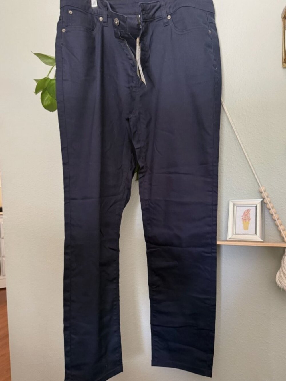 prAna Kayla High Rise Jeans Womens Size 14 Short Navy Stretch Denim Pants NWT